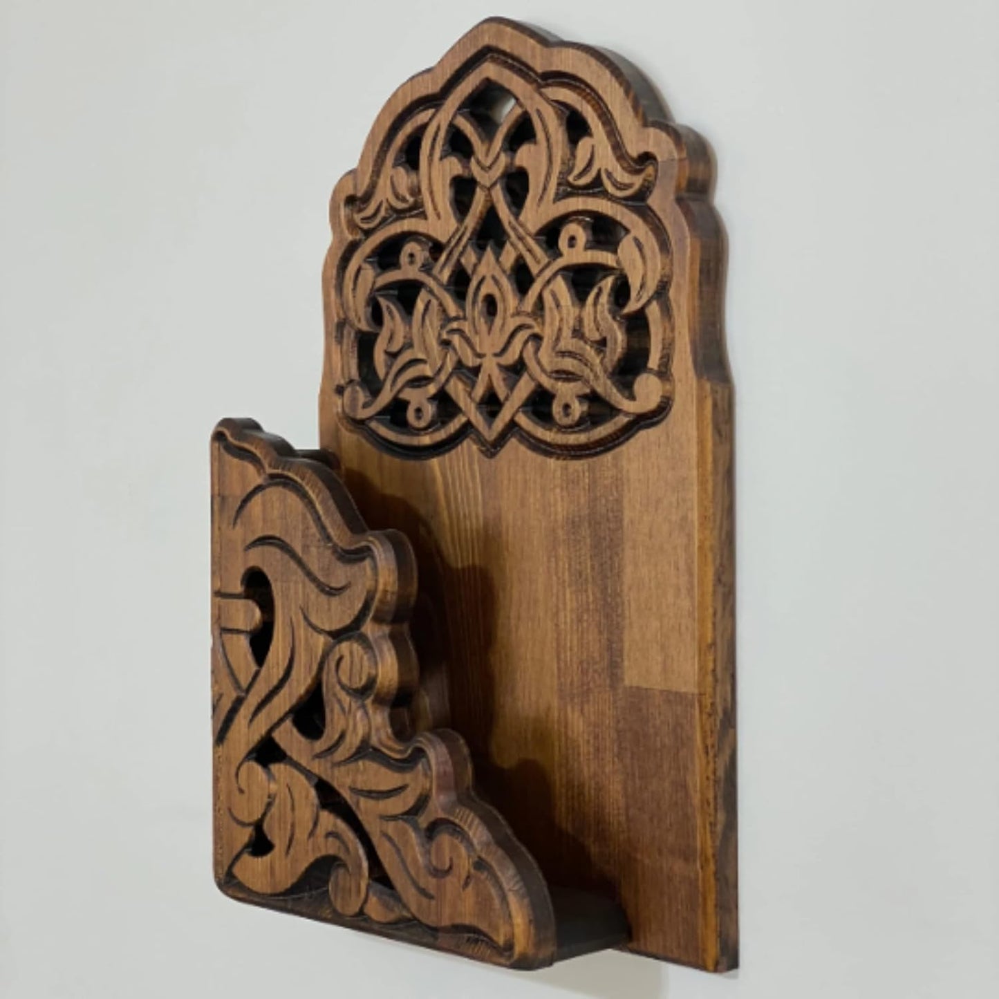 Wandbücherregal aus Holz, Buchhalter