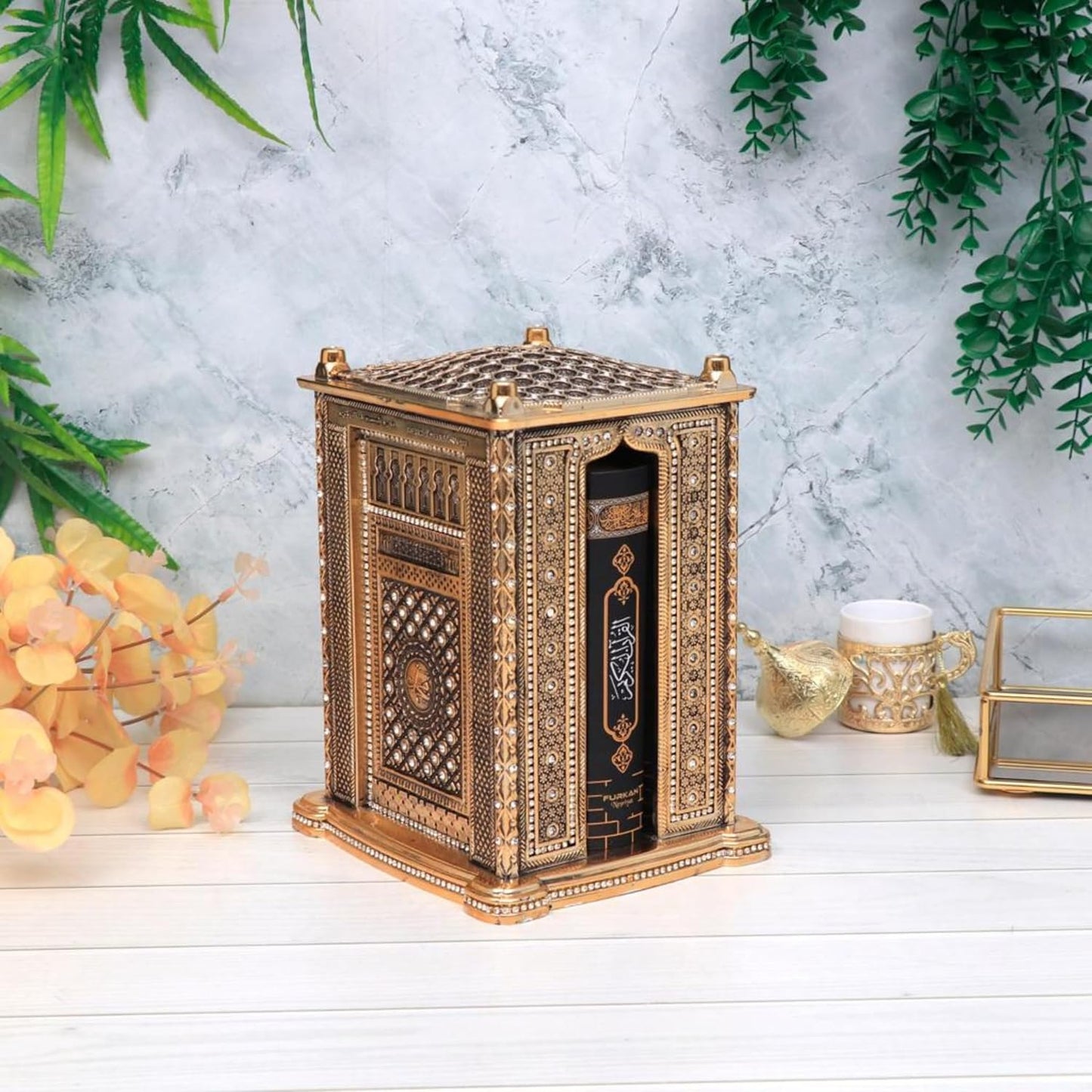 Coffret cadeau Coran avec réplique de la Kaaba