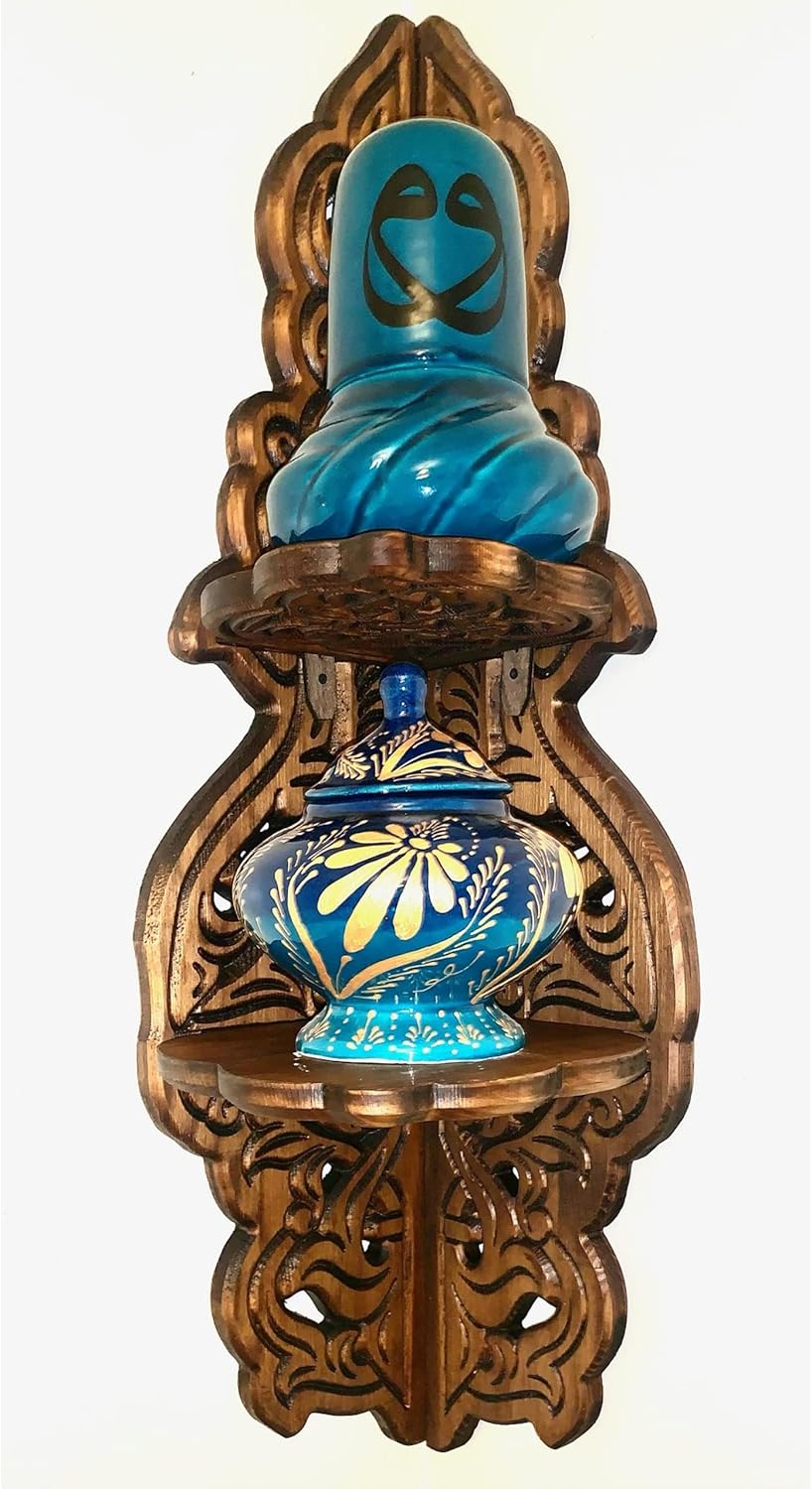 Lux Eckregal aus Holz für die Wand, Hängeregale 2er Set