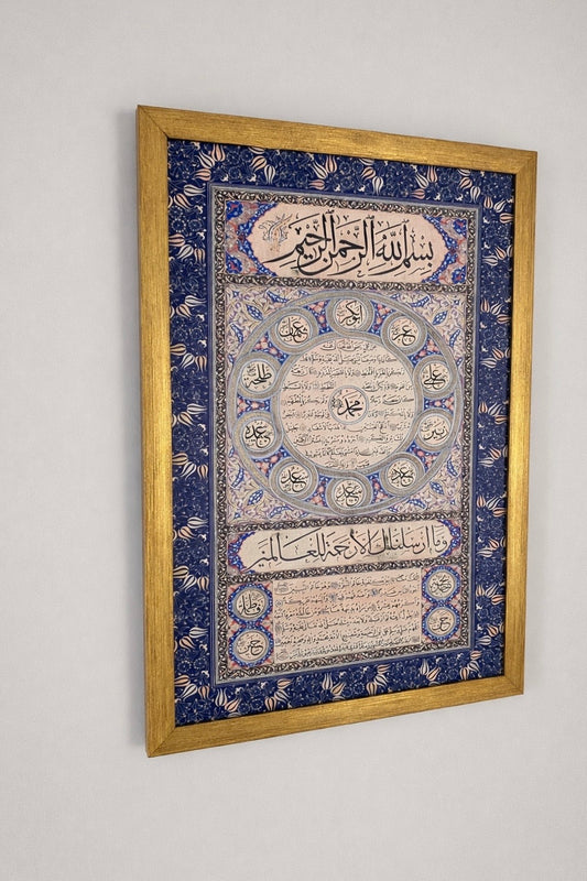 Hilye-i Sharif Islamic Wall Art, Ottoman Calligraphy Frame, Prophet Muhammad Description, Arabic Calligraphy Decor, Muslim Gift, Ramadan Eid Decor