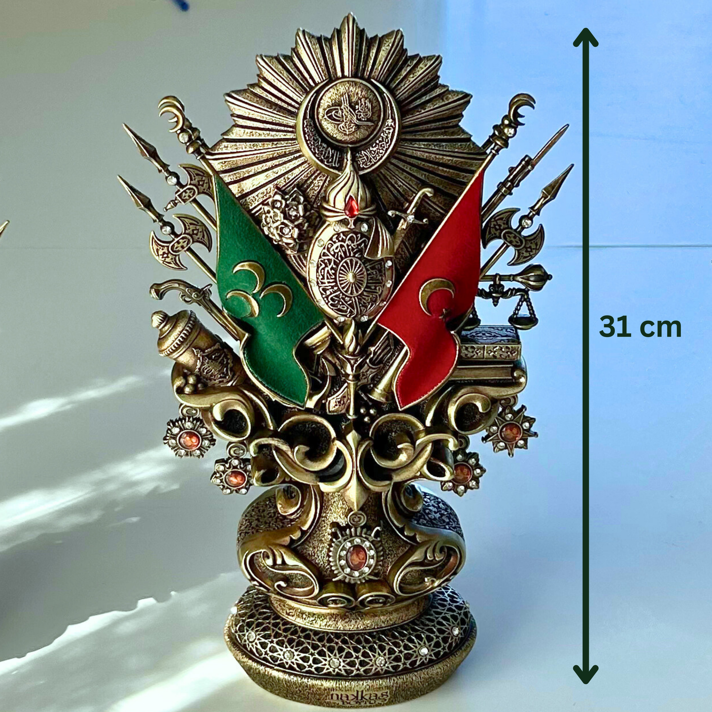 Ottoman Empire Army Statue: Turkish Islamic Home Decor, Coat of Arms Ottoman Tughra Ornament, Cultural Gift
