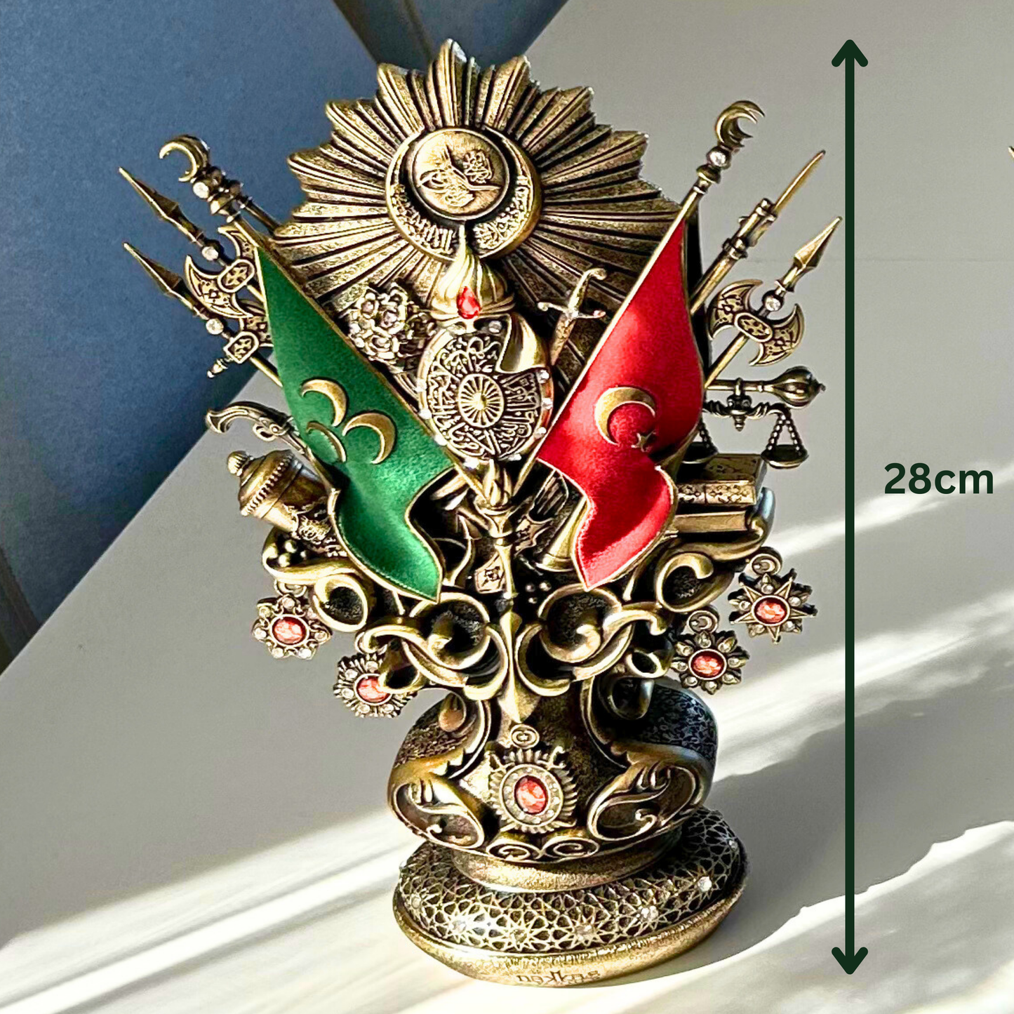 Ottoman Empire Army Statue: Turkish Islamic Home Decor, Coat of Arms Ottoman Tughra Ornament, Cultural Gift
