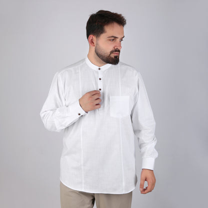 VHD Muslim Men's Long Sleeve Shirt 100% Cotton