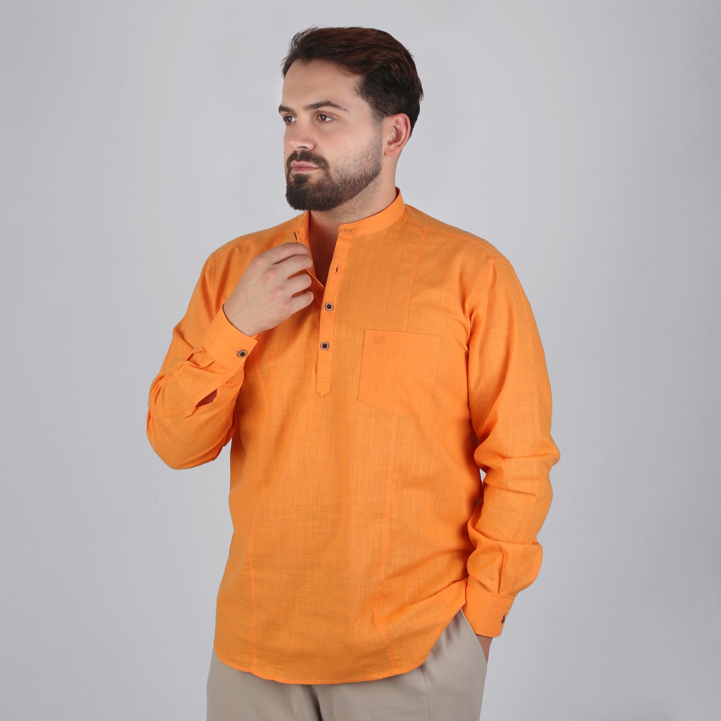 VHD Muslim Men's Long Sleeve Shirt 100% Cotton