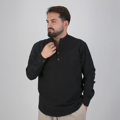 VHD Muslim Men's Long Sleeve Shirt 100% Cotton