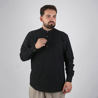 VHD Muslim Men's Long Sleeve Shirt 100% Cotton