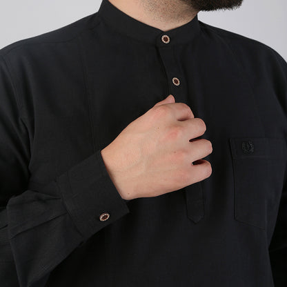 VHD Muslim Men's Long Sleeve Shirt 100% Cotton