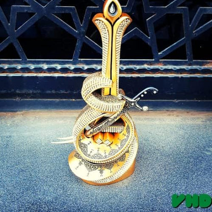 Zulfiqar Sword Figurine for Islamic Table Desk Decor