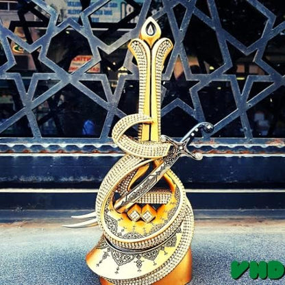 Zulfiqar Sword Figurine for Islamic Table Desk Decor