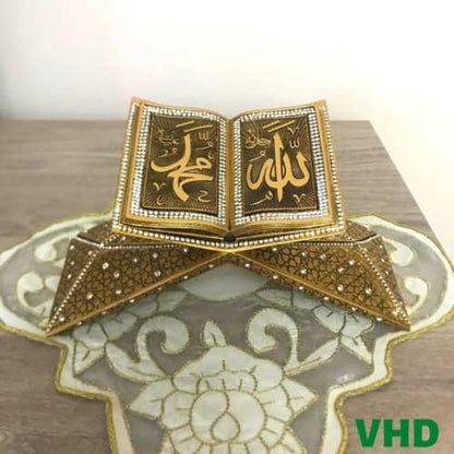 Forme de pupitre Nom d'Allah Muhammad Accessoire islamique écrit