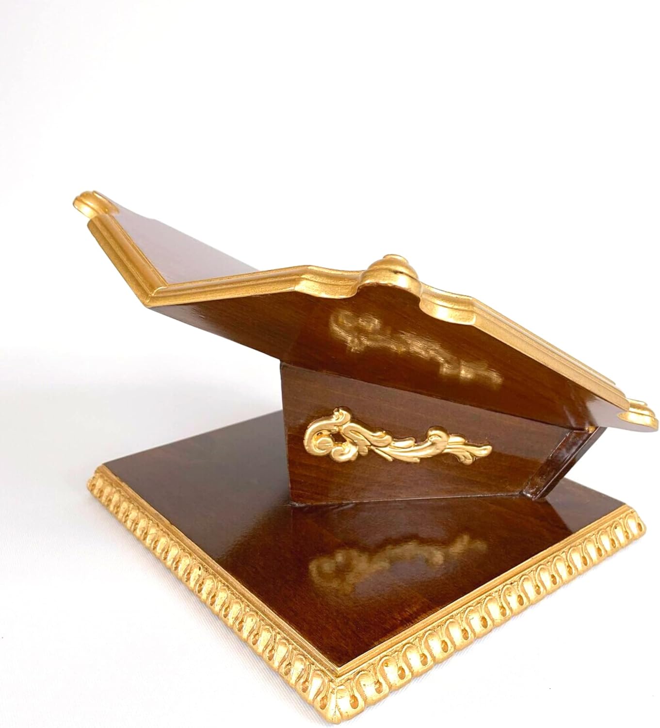 Hand Carved Mango Wood Book Stand – Folding Design For Bibles & Reading, Home Decor