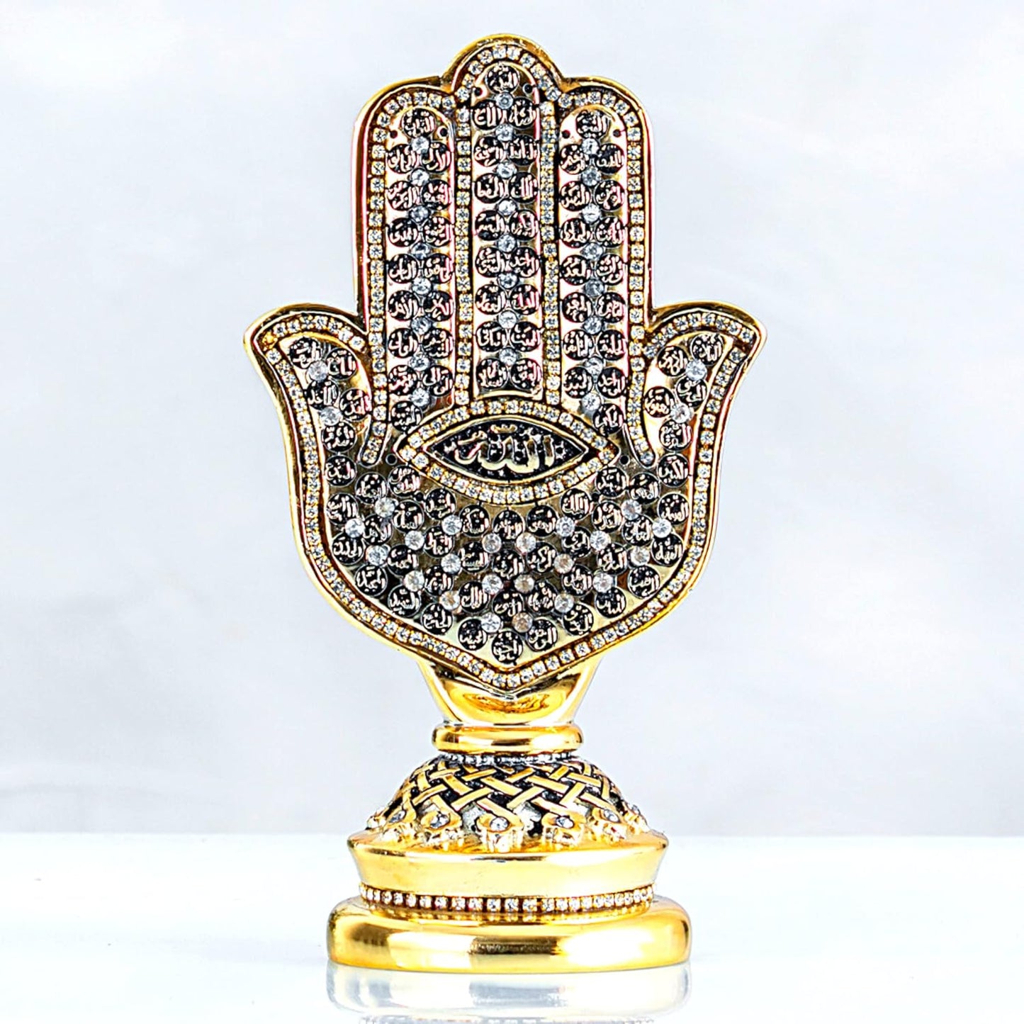 Asmaul Husna (99 Names of Allah) Embroidered Hand Fatima Hamsa Figurine