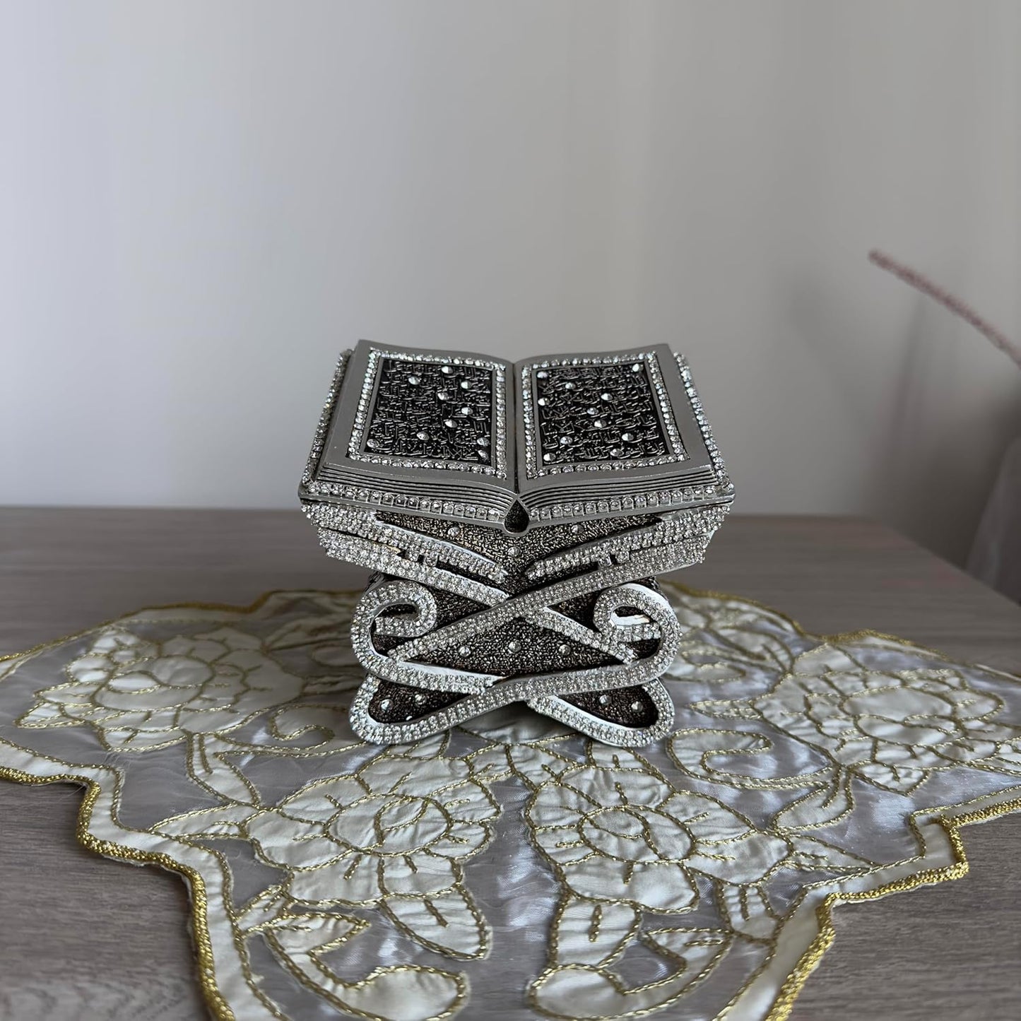 Figurine islamique en forme de pupitre écrit Ayatul Kursi pour décor de table et de bureau