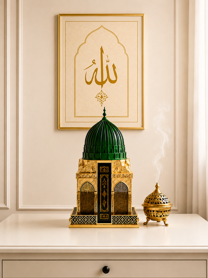 Masjid Nabawi Replica with Kaaba Quran, Islamic Home Decor, Muslim Wedding Gift