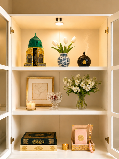 Masjid Nabawi Replica with Kaaba Quran, Islamic Home Decor, Muslim Wedding Gift
