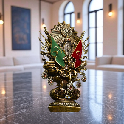 Ottoman Empire Army Statue: Turkish Islamic Home Decor, Coat of Arms Ottoman Tughra Ornament, Cultural Gift