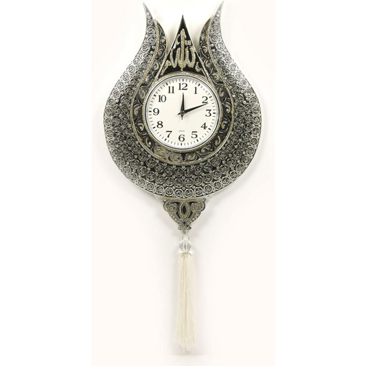 Tulpendesign Asmaul Husna bestickte islamische Wanduhr