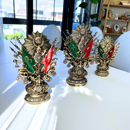 Ottoman Empire Army Statue: Turkish Islamic Home Decor, Coat of Arms Ottoman Tughra Ornament, Cultural Gift