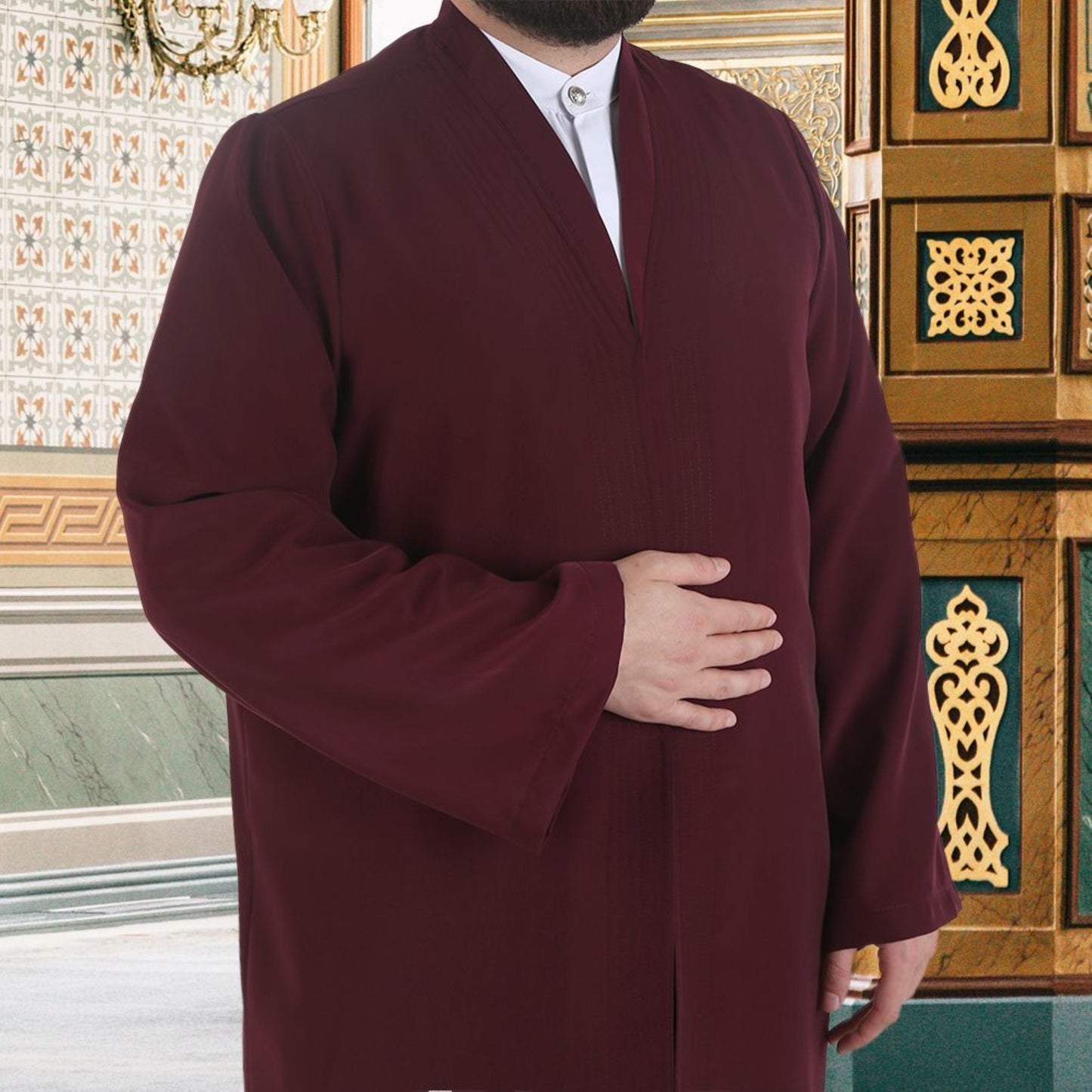 Namaz Jubba for Men, Muslim Prayer Robe