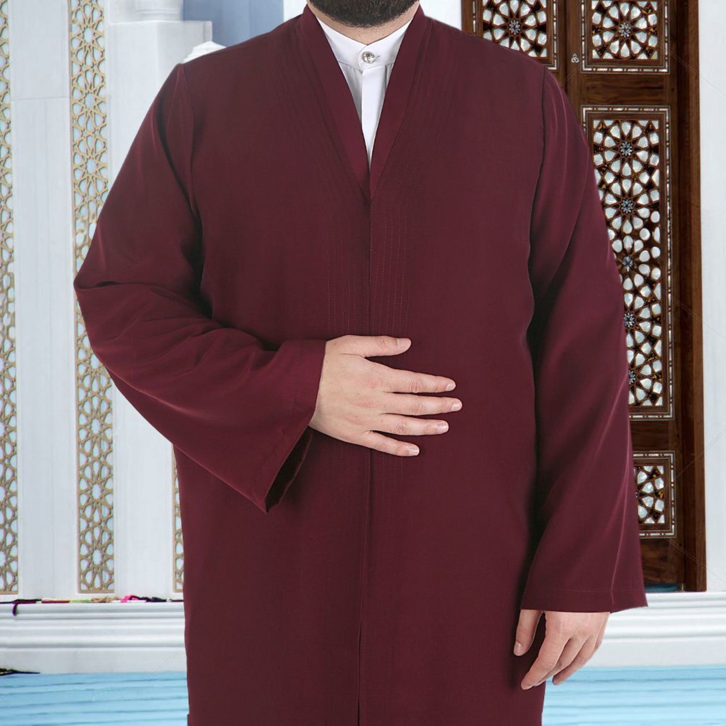 Namaz Jubba for Men, Muslim Prayer Robe