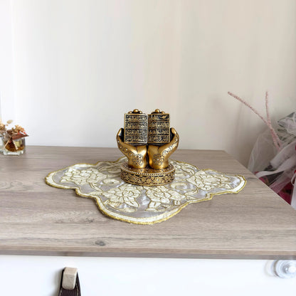 Figurine islamique en forme de pupitre écrit Ayatul Kursi pour décor de table et de bureau