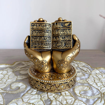 Figurine islamique en forme de pupitre écrit Ayatul Kursi pour décor de table et de bureau