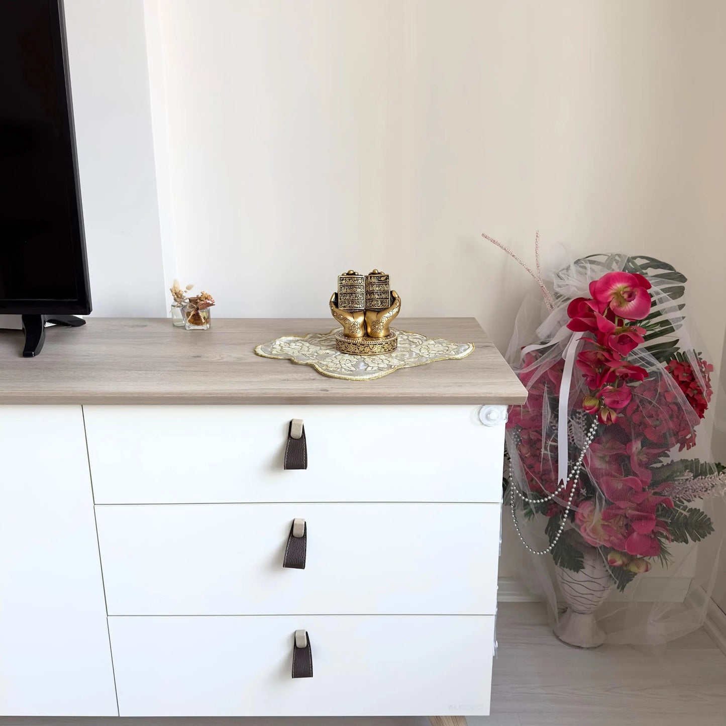 Figurine islamique en forme de pupitre écrit Ayatul Kursi pour décor de table et de bureau