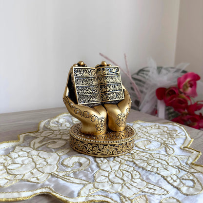 Figurine islamique en forme de pupitre écrit Ayatul Kursi pour décor de table et de bureau