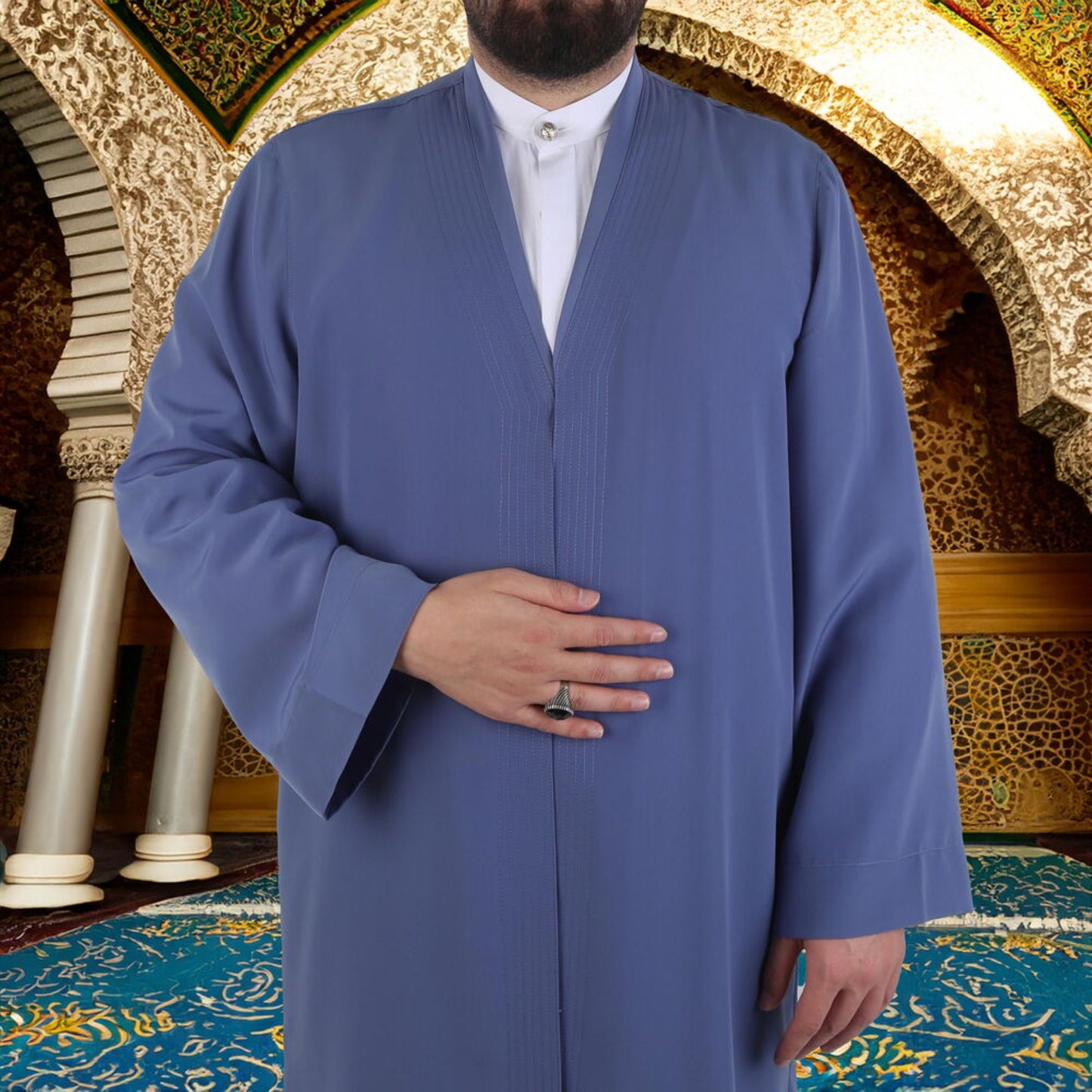 Namaz Jubba for Men, Muslim Prayer Robe