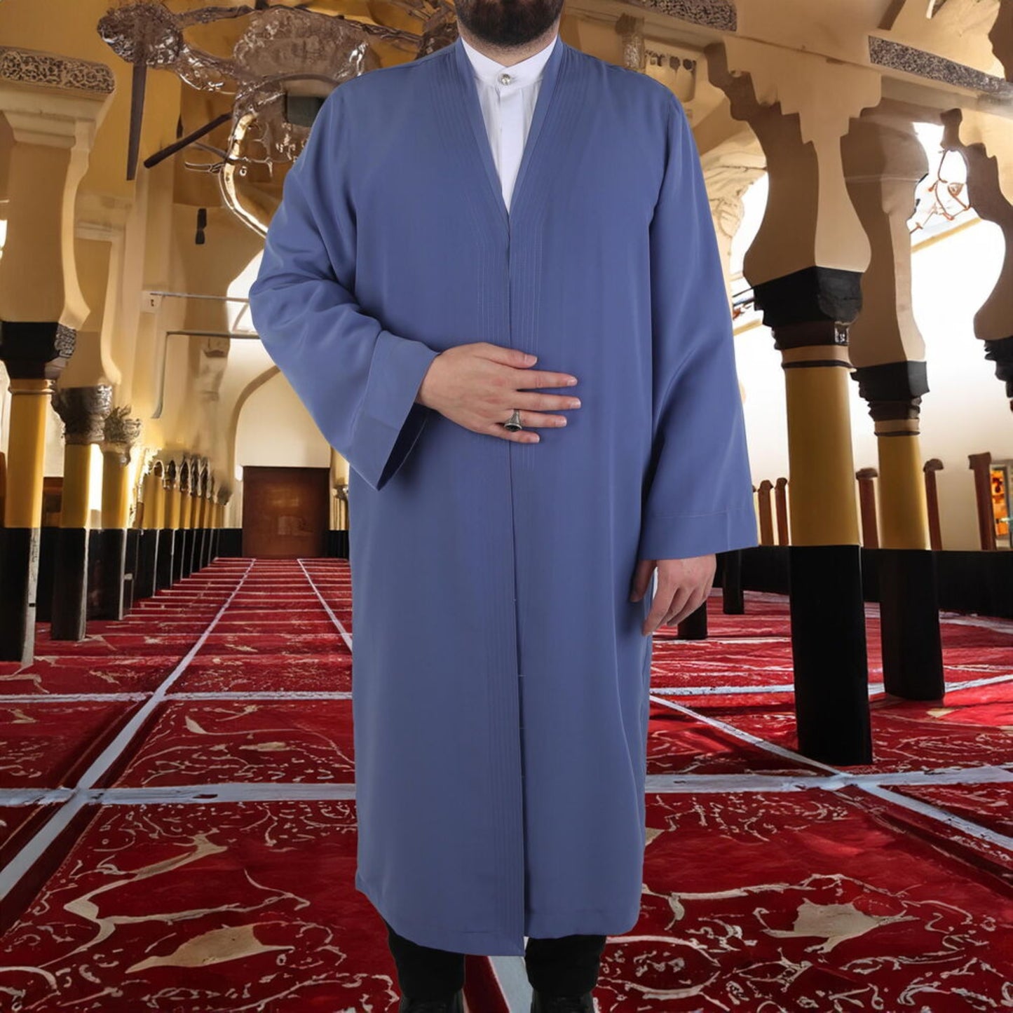 Namaz Jubba for Men, Muslim Prayer Robe