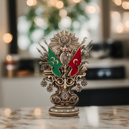 Ottoman Empire Army Statue: Turkish Islamic Home Decor, Coat of Arms Ottoman Tughra Ornament, Cultural Gift