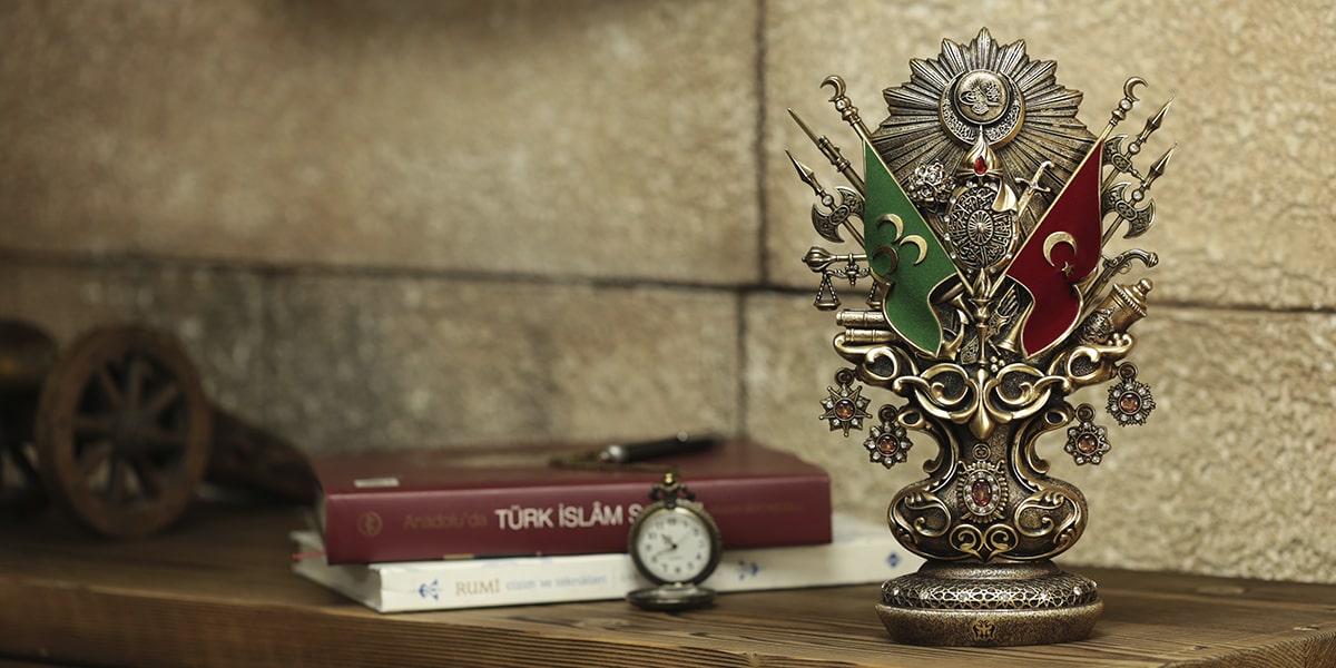 Ottoman Empire Army Statue: Turkish Islamic Home Decor, Coat of Arms Ottoman Tughra Ornament, Cultural Gift