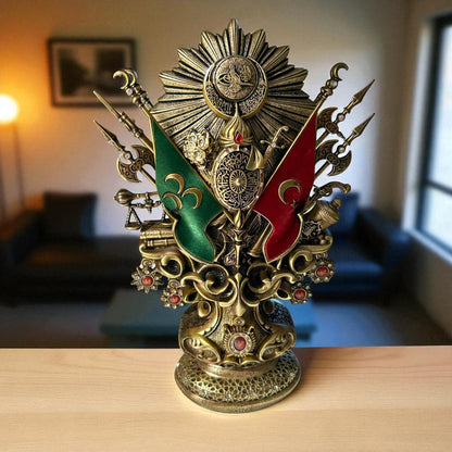 Ottoman Empire Army Statue: Turkish Islamic Home Decor, Coat of Arms Ottoman Tughra Ornament, Cultural Gift
