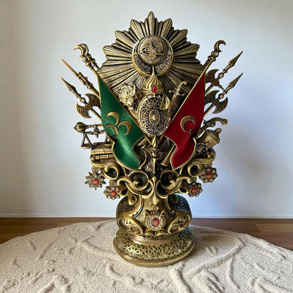 Ottoman Empire Army Statue: Turkish Islamic Home Decor, Coat of Arms Ottoman Tughra Ornament, Cultural Gift