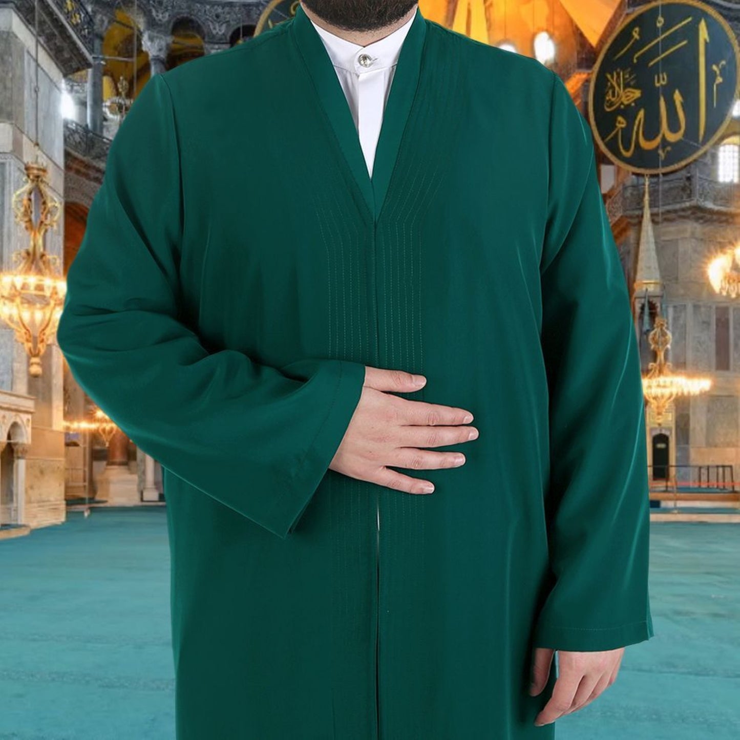 Namaz Jubba for Men, Muslim Prayer Robe